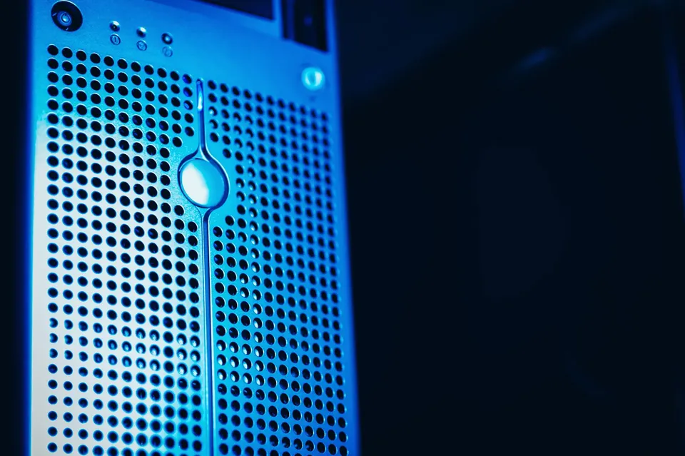 A close-up of a server unit lit by blue data center lighting, representing the AWS account someone has to own
